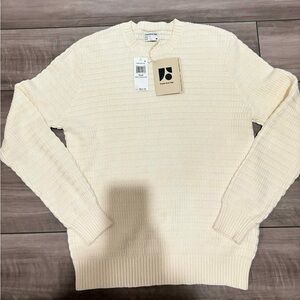 Frank & Oak Men's Ivory Crewneck Sweater